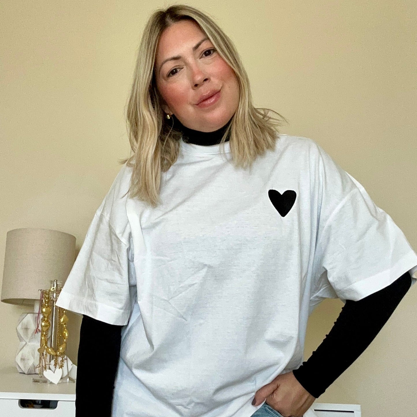 LOVE OVERSIZED EMBROIDERY T-SHIRT