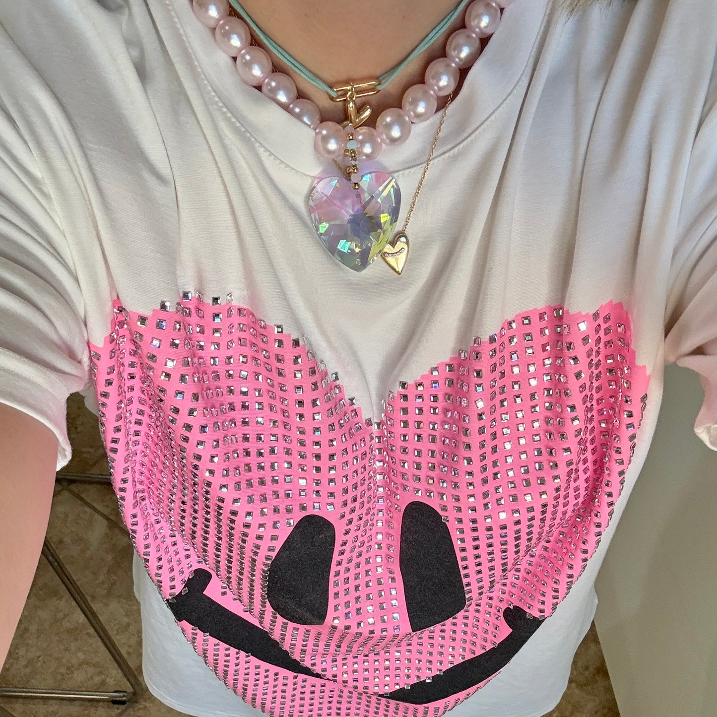 VALENTINA CRYSTAL PEARL NECKLACE (more colors available)