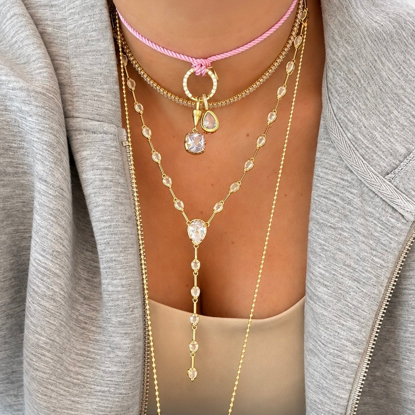Rectangle Crystal Necklace