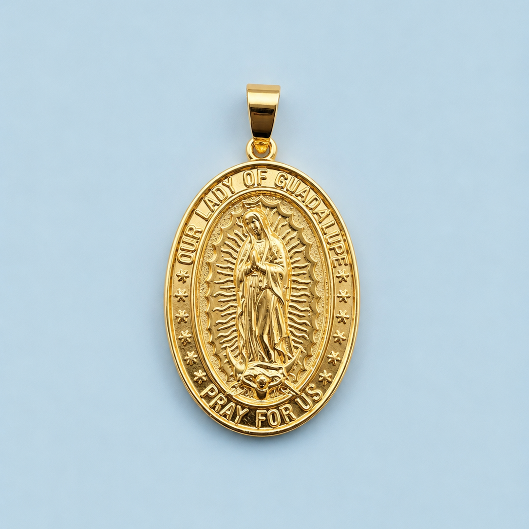 Guadalupe Gold Pendant