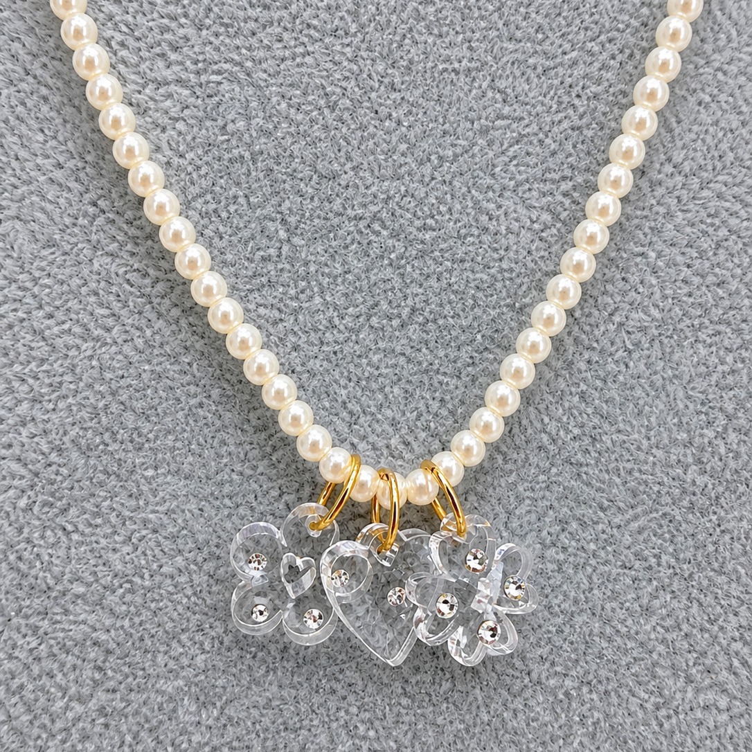 Mini Charms Pearl Necklace