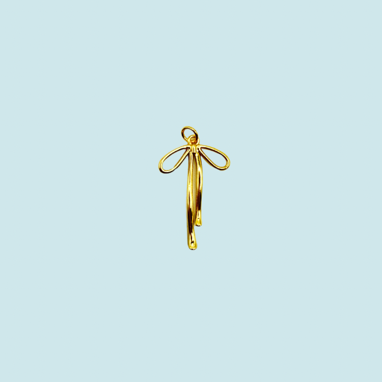 GOLD PLATED BOW CHARM