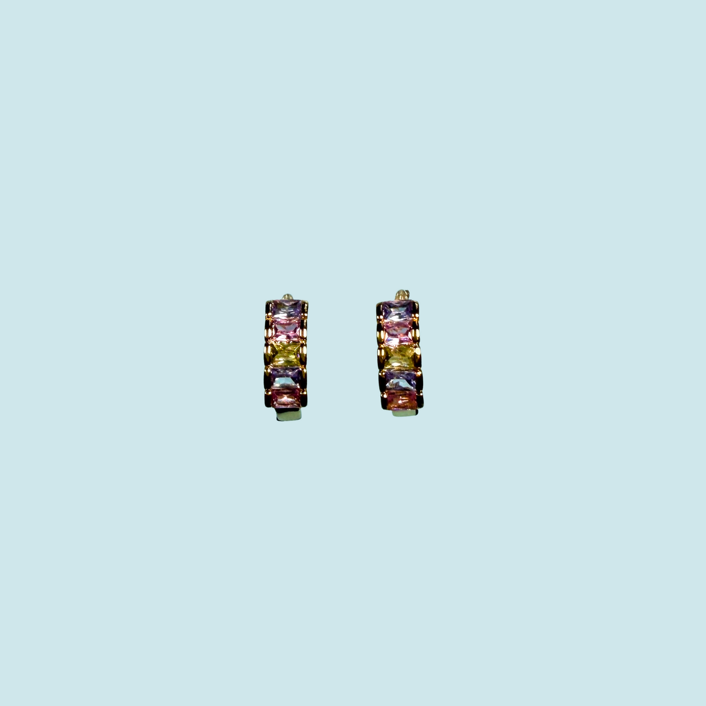 Mini pastel hoop earrings