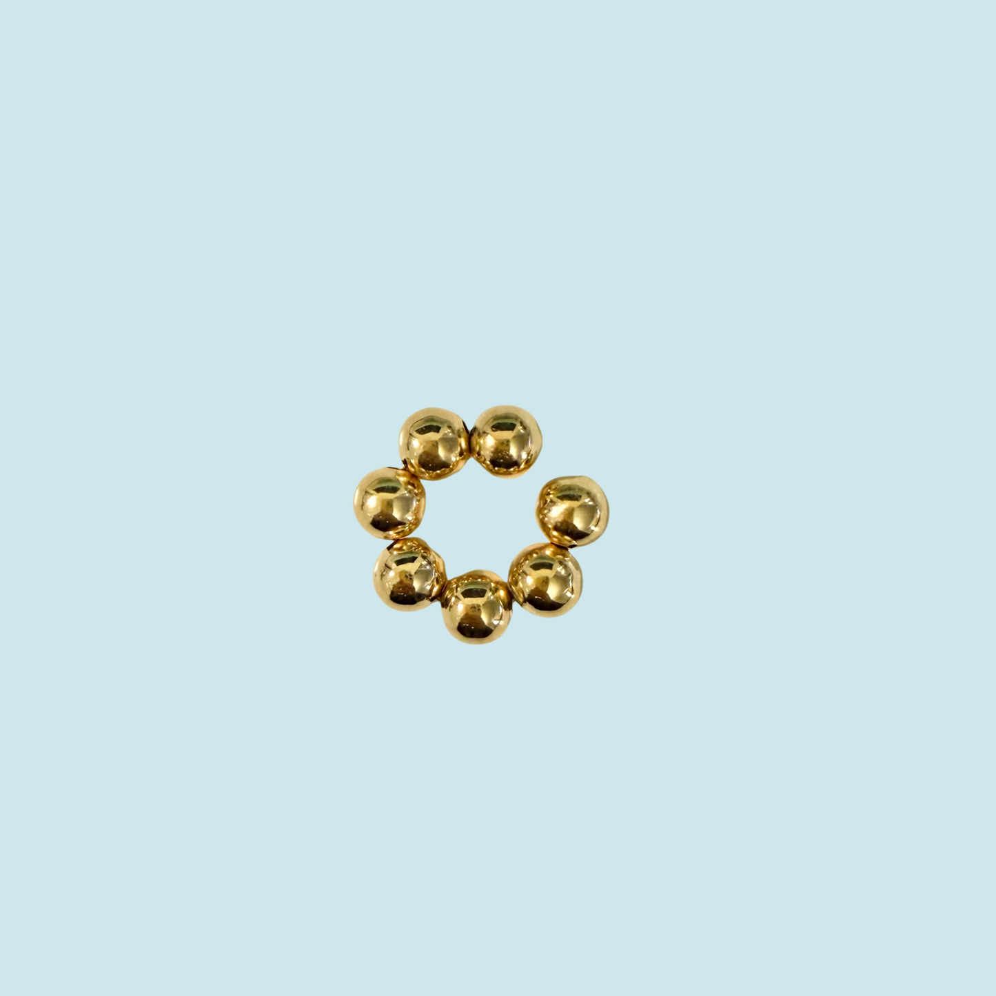 Gold ball earcuff