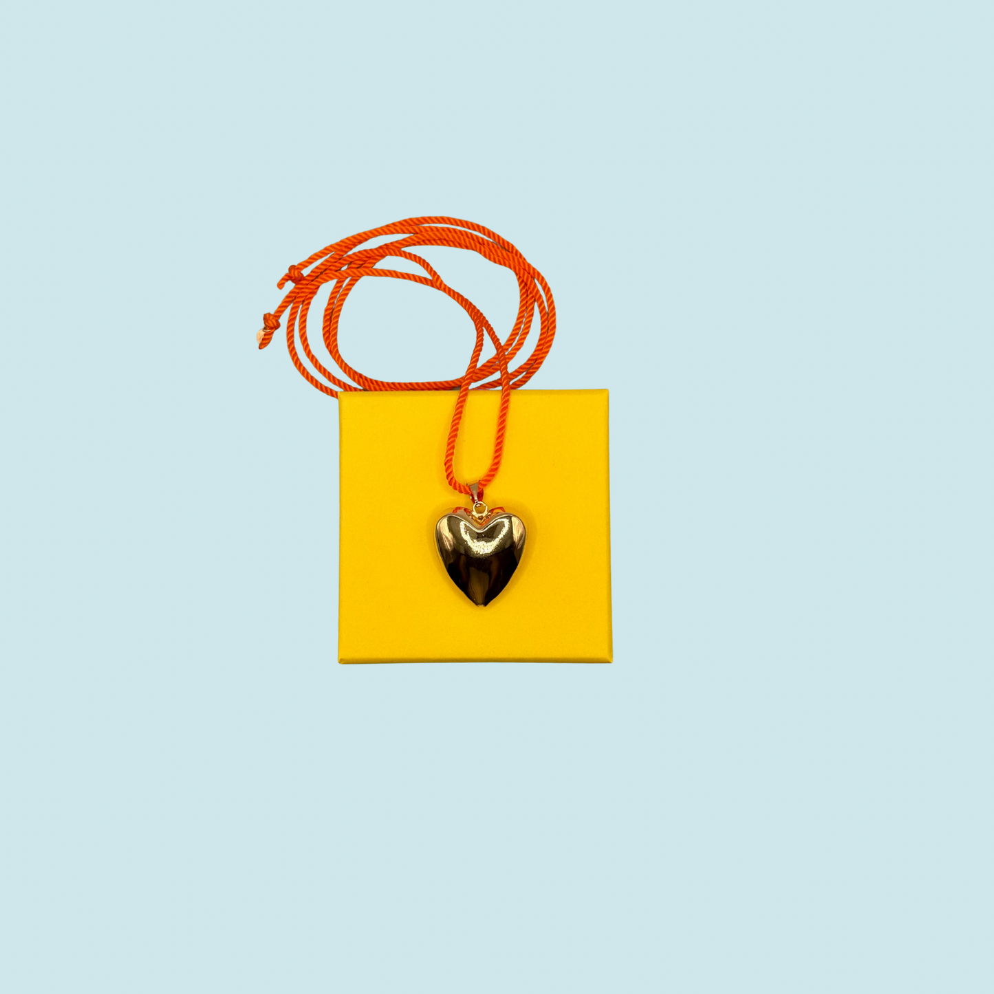 CORD GOLD HEART CHOKER (more colors available)