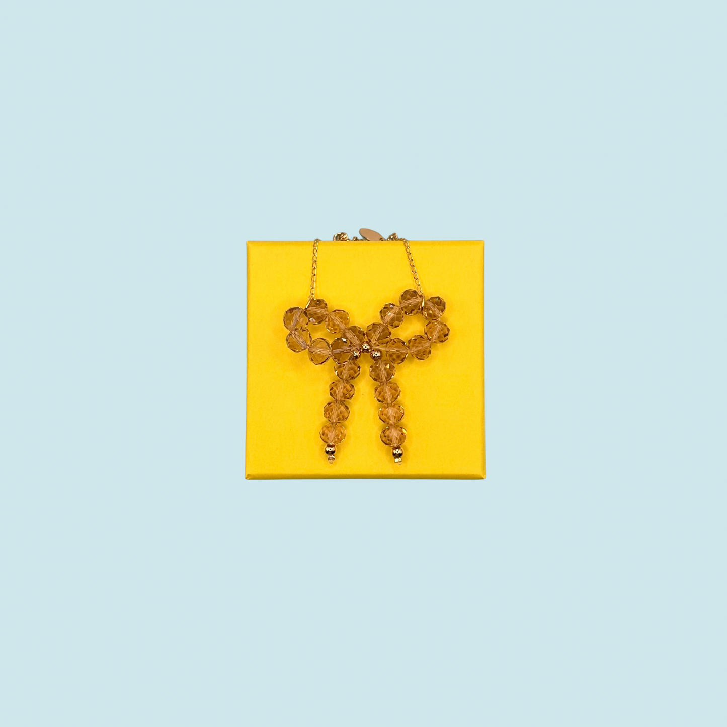 Crystal bow necklace