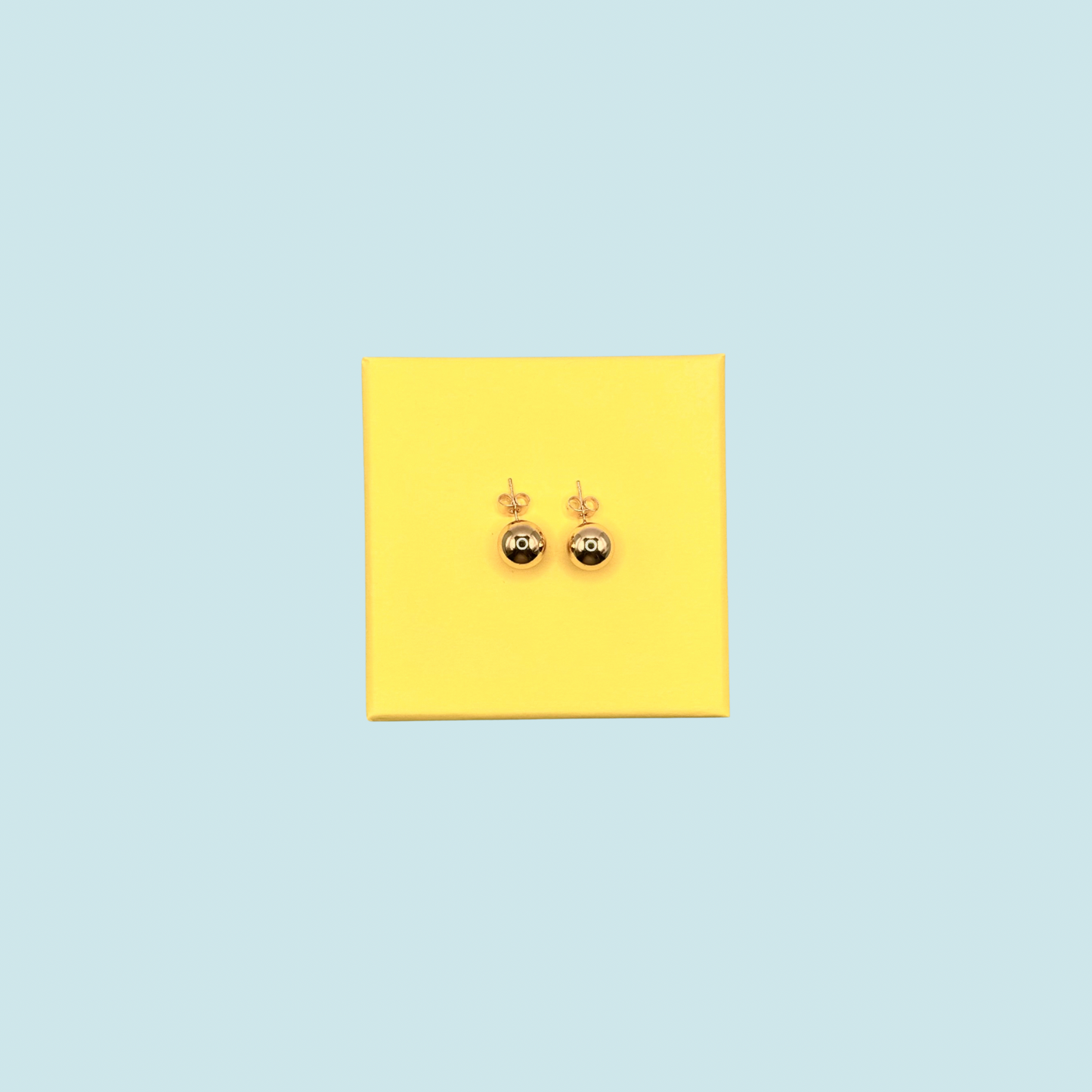 Gold ball earrings