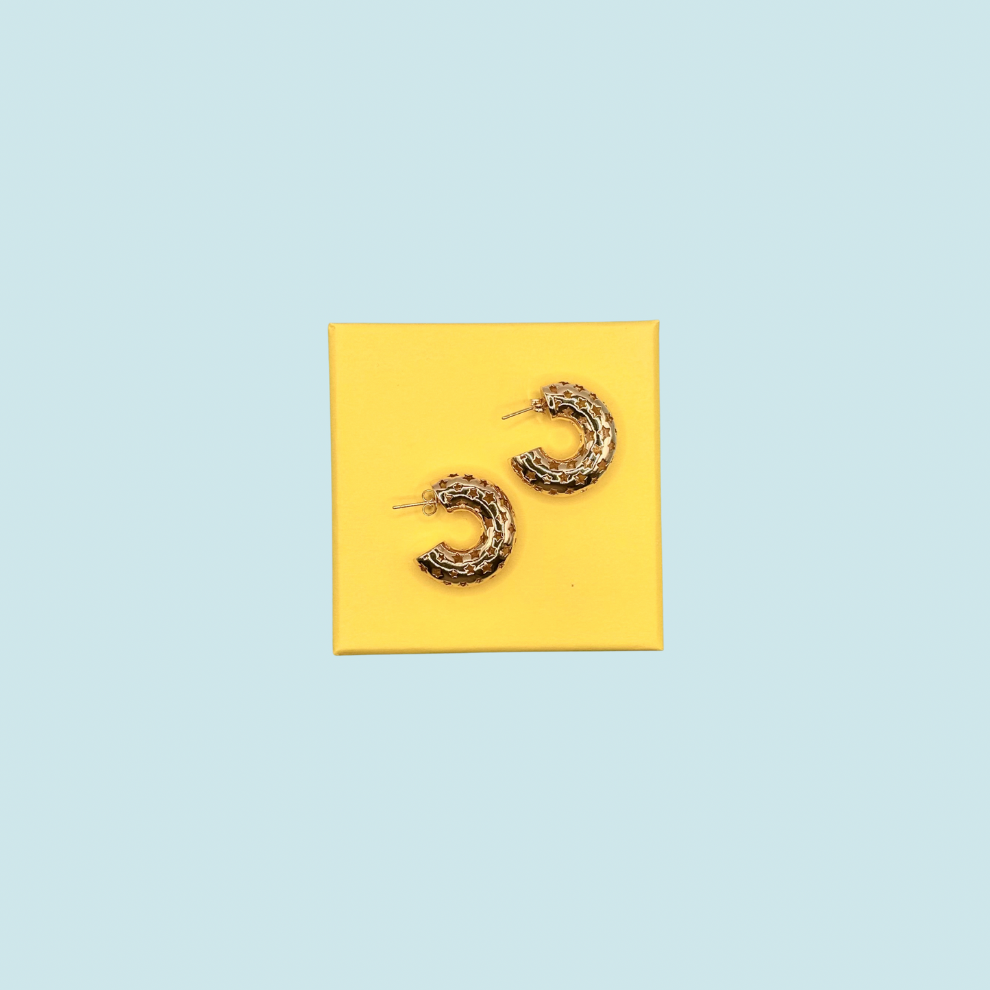 Star hoop earrings