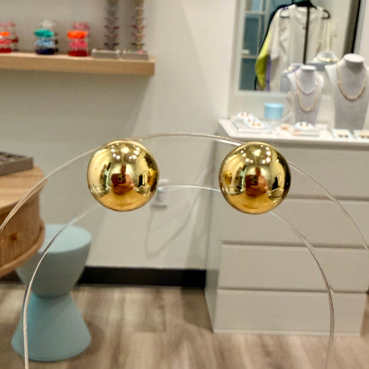 Gold ball earrings
