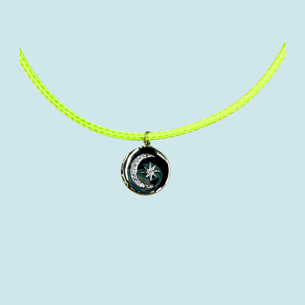 Silver cord necklace