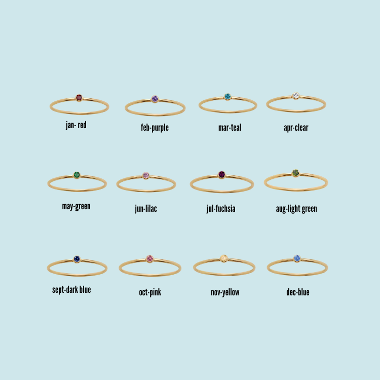 Birth stone rings