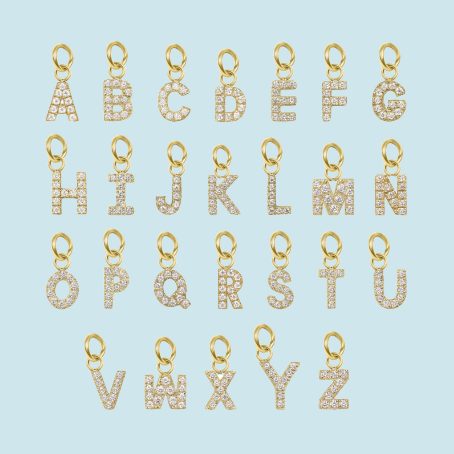 Mini initials charms