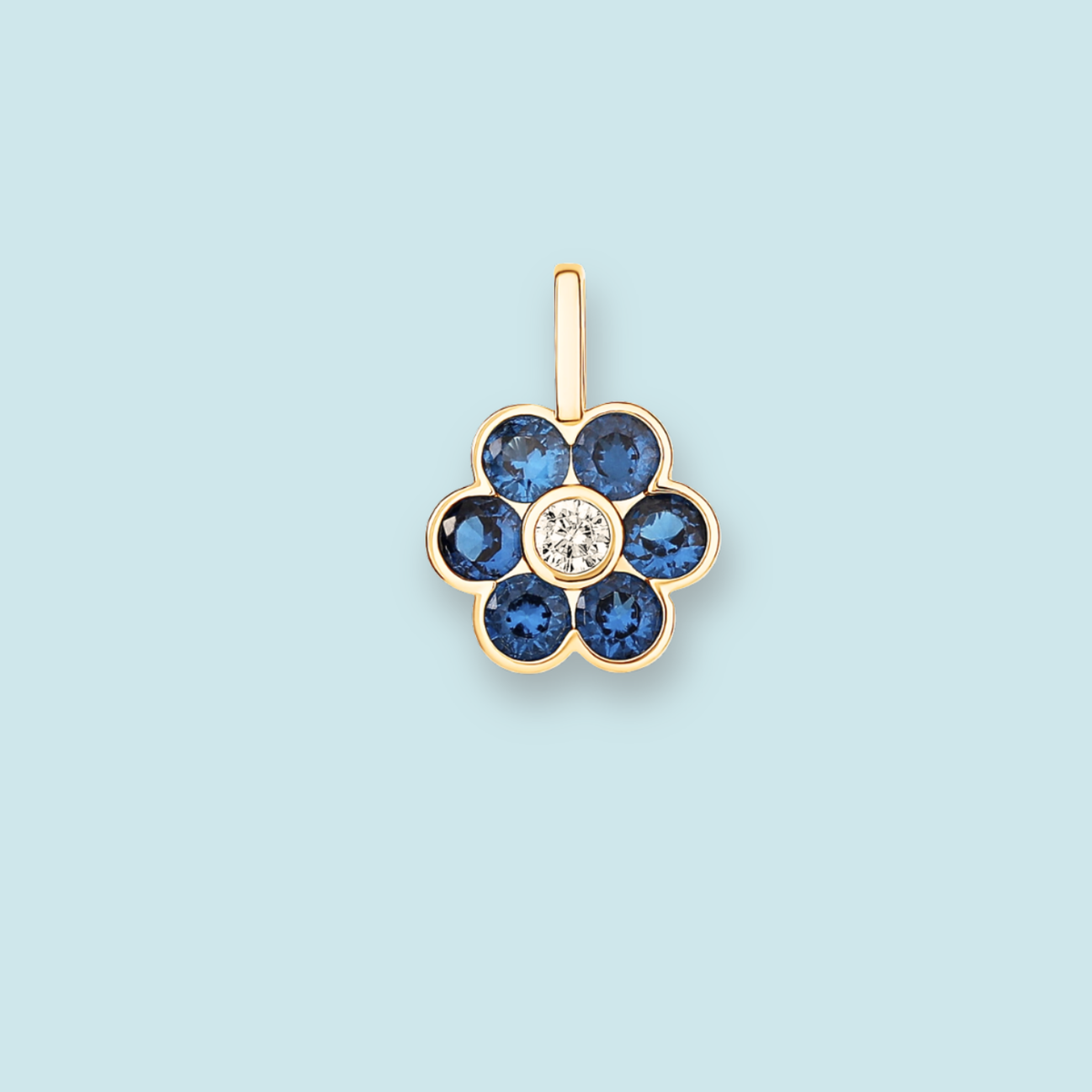 Crystal Flower Charm
