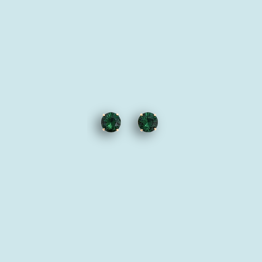 Lux round earrings