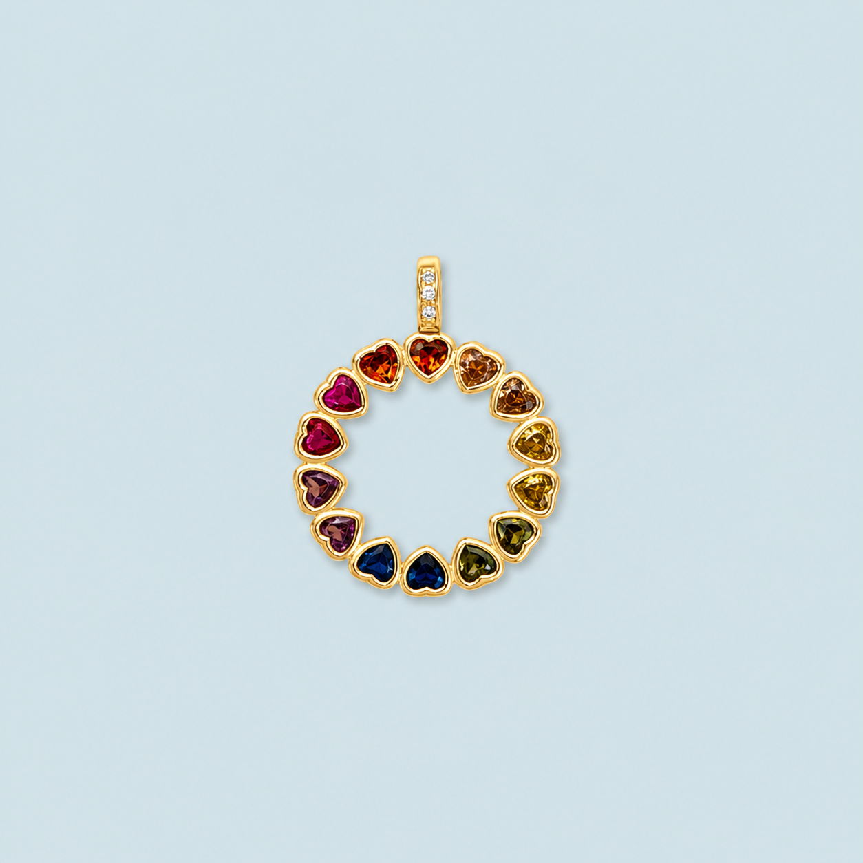 Circle Hearts Charm