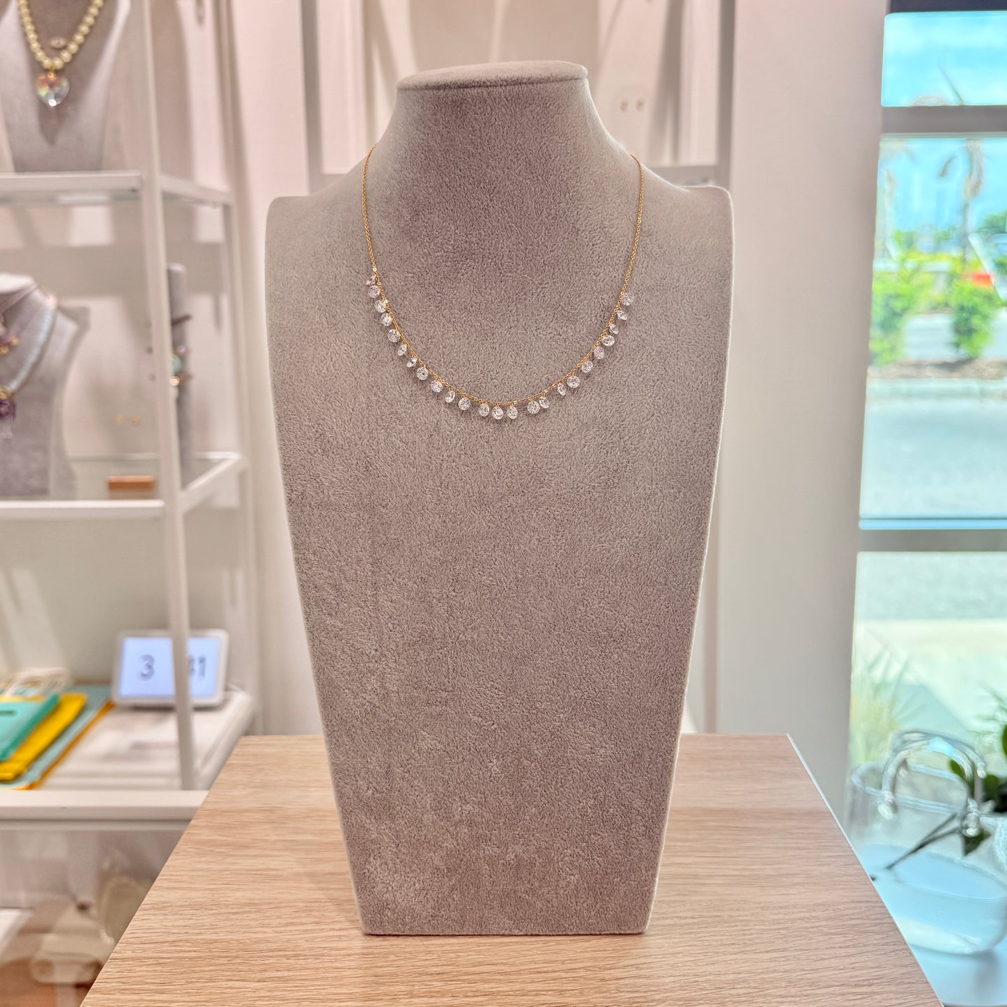 Tiny Clear Crystal Choker