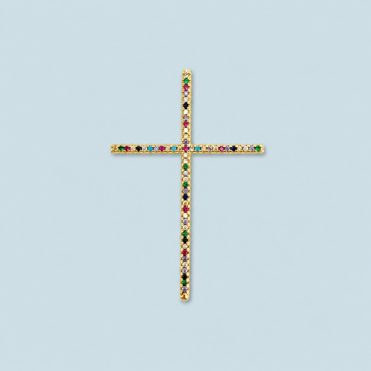 Pave Cross Charm
