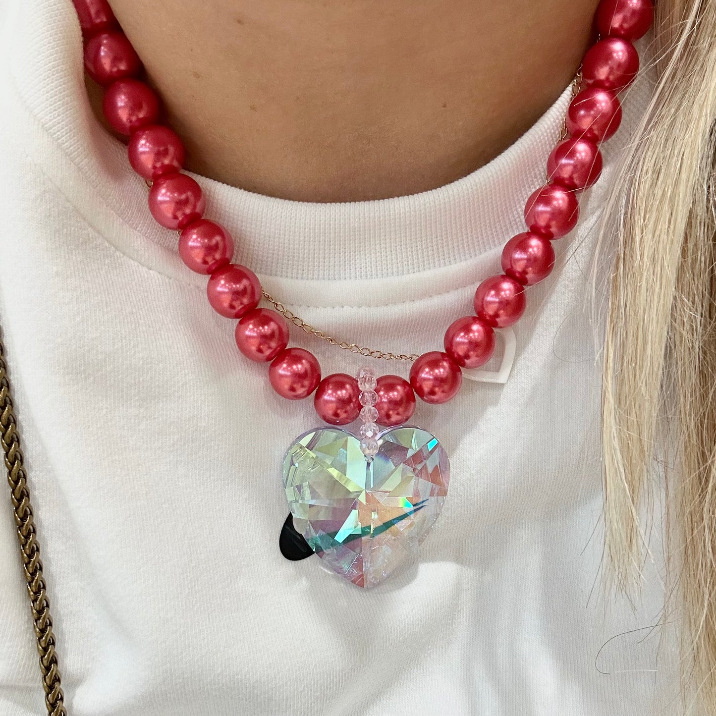 VALENTINA CRYSTAL PEARL NECKLACE (more colors available)