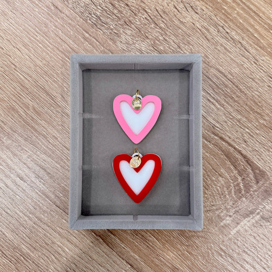 Acrylic big heart charm