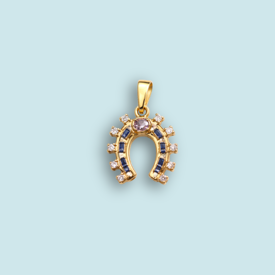 Mini Herradura crystal Charm