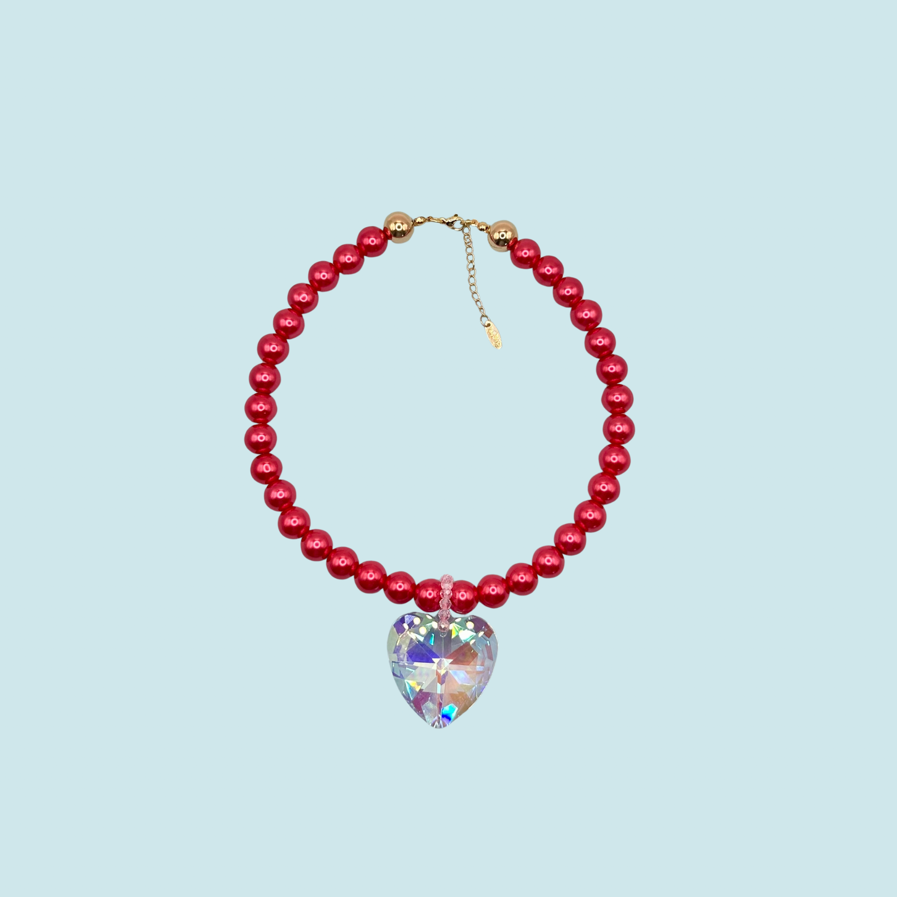 VALENTINA CRYSTAL PEARL NECKLACE (more colors available)