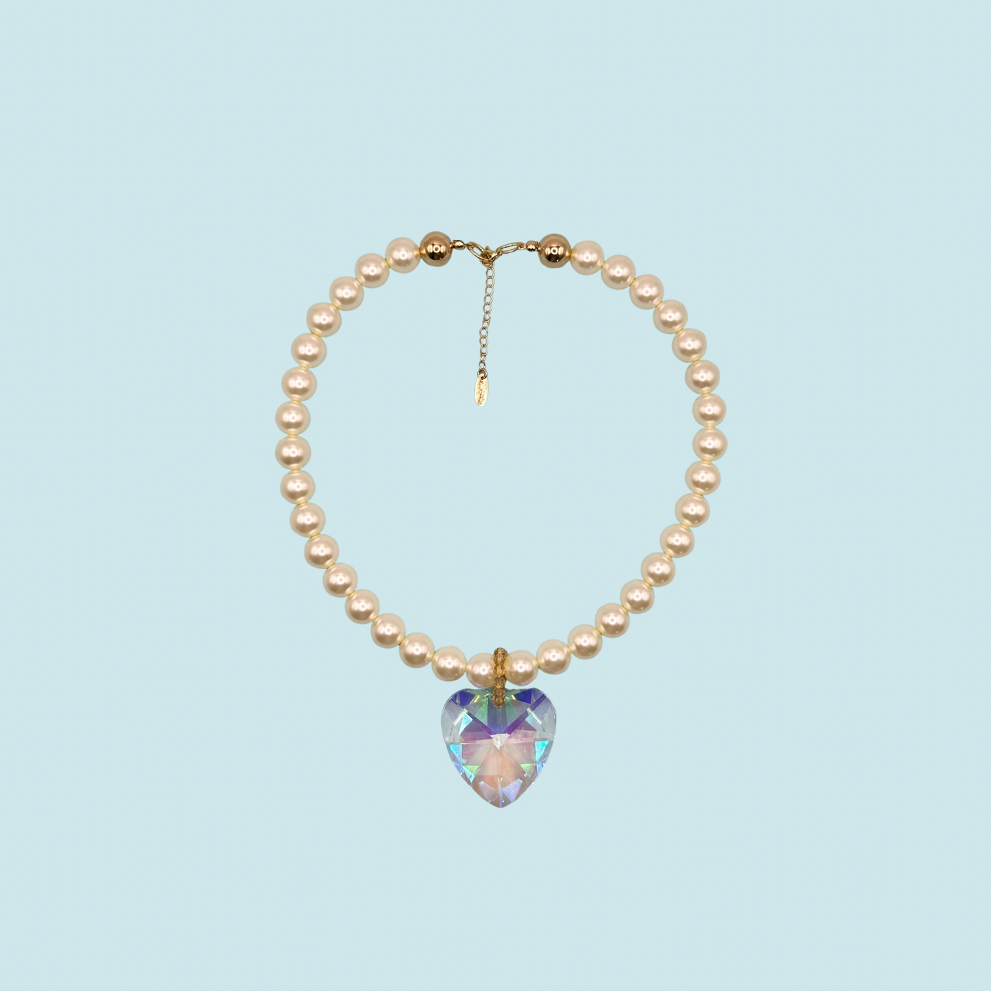 VALENTINA CRYSTAL PEARL NECKLACE (more colors available)