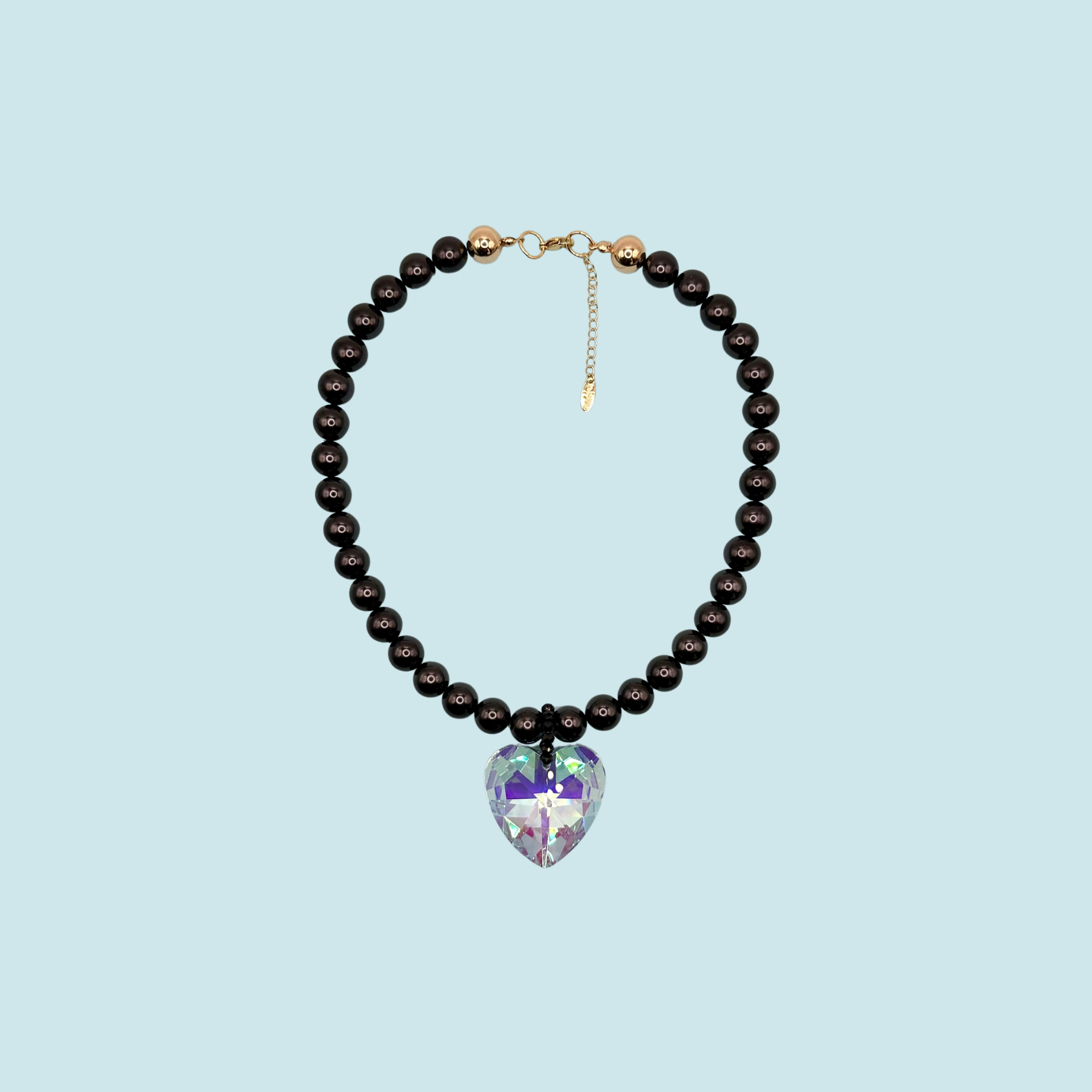 VALENTINA CRYSTAL PEARL NECKLACE (more colors available)