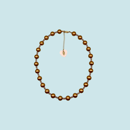 GOLDEN VIBES PEARL NECKLACE