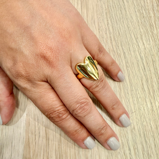 Flat Heart Ring