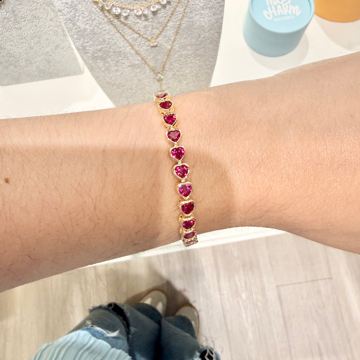 Small Hearts Bracelet (more colors available)