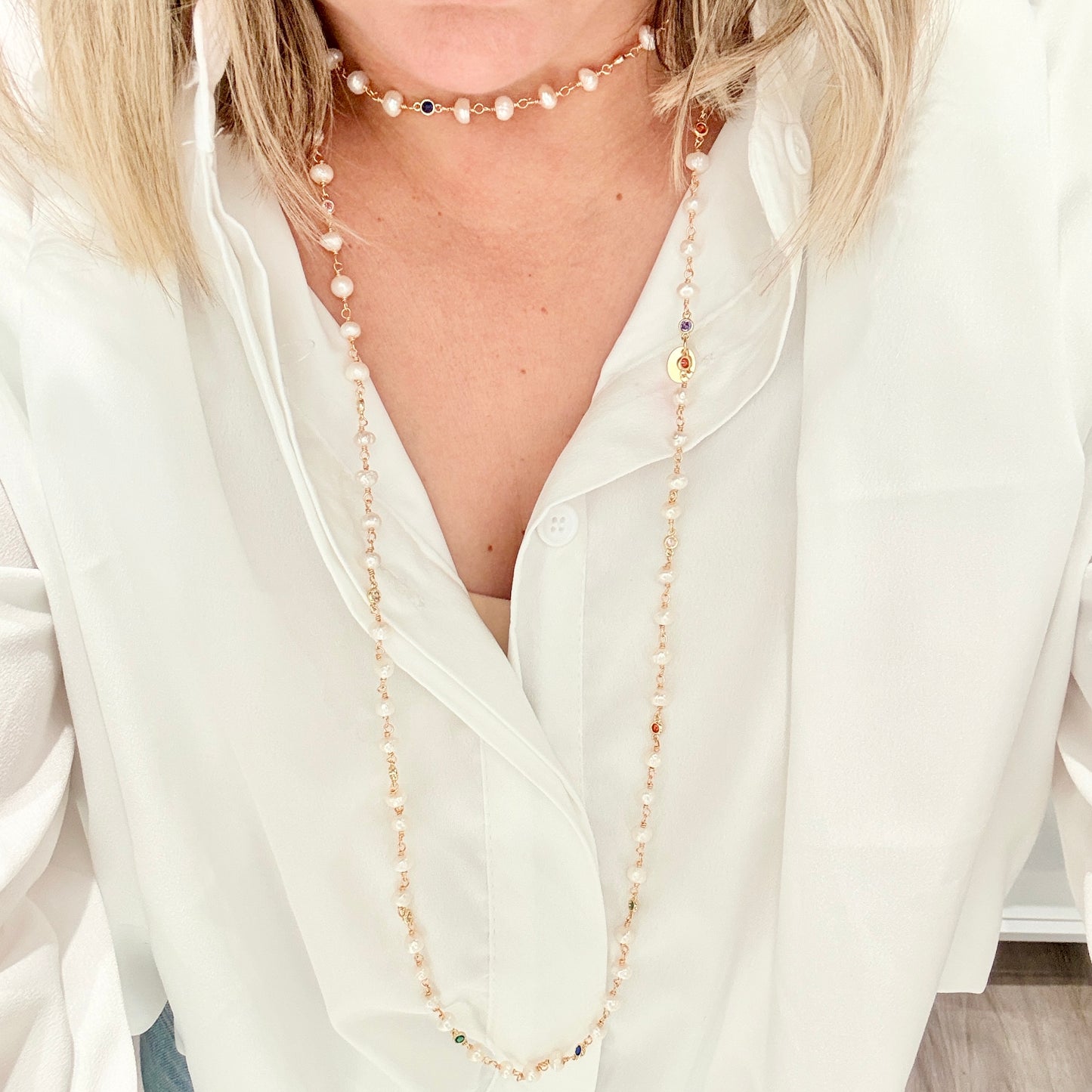 Multicolor Pearl Necklace