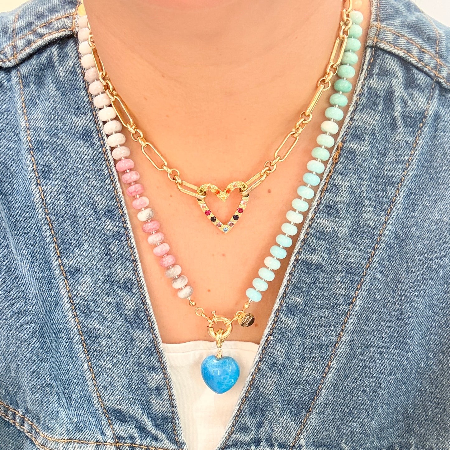 Glass bead necklace