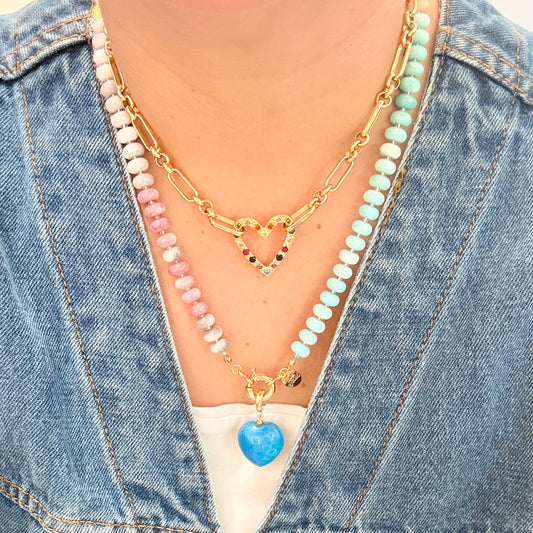 Glass bead necklace