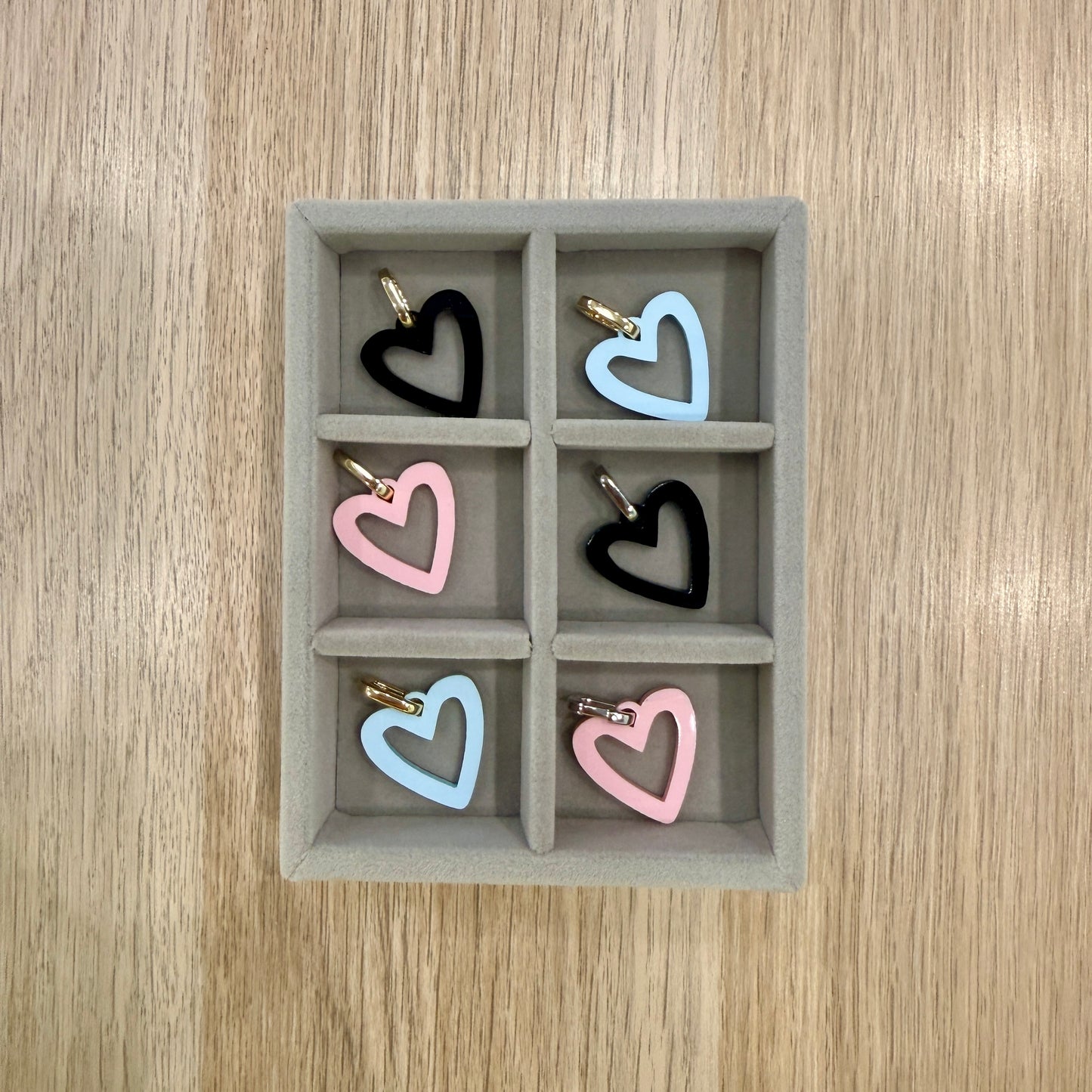 Acrylic mini heart charm