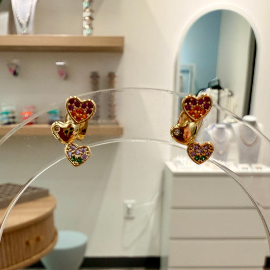 Mini rainbow earrings