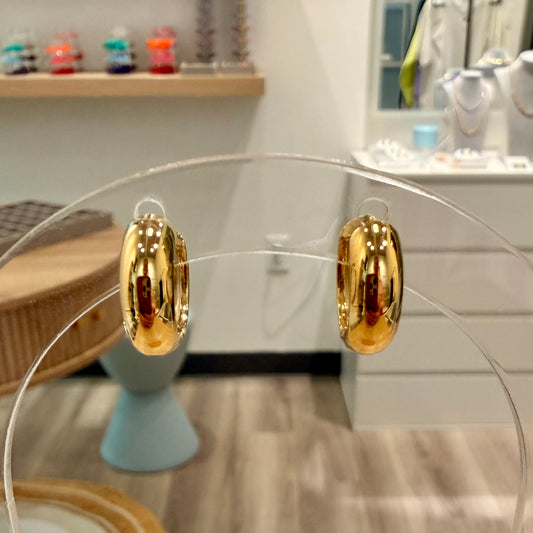Mini Hoops gold earrings