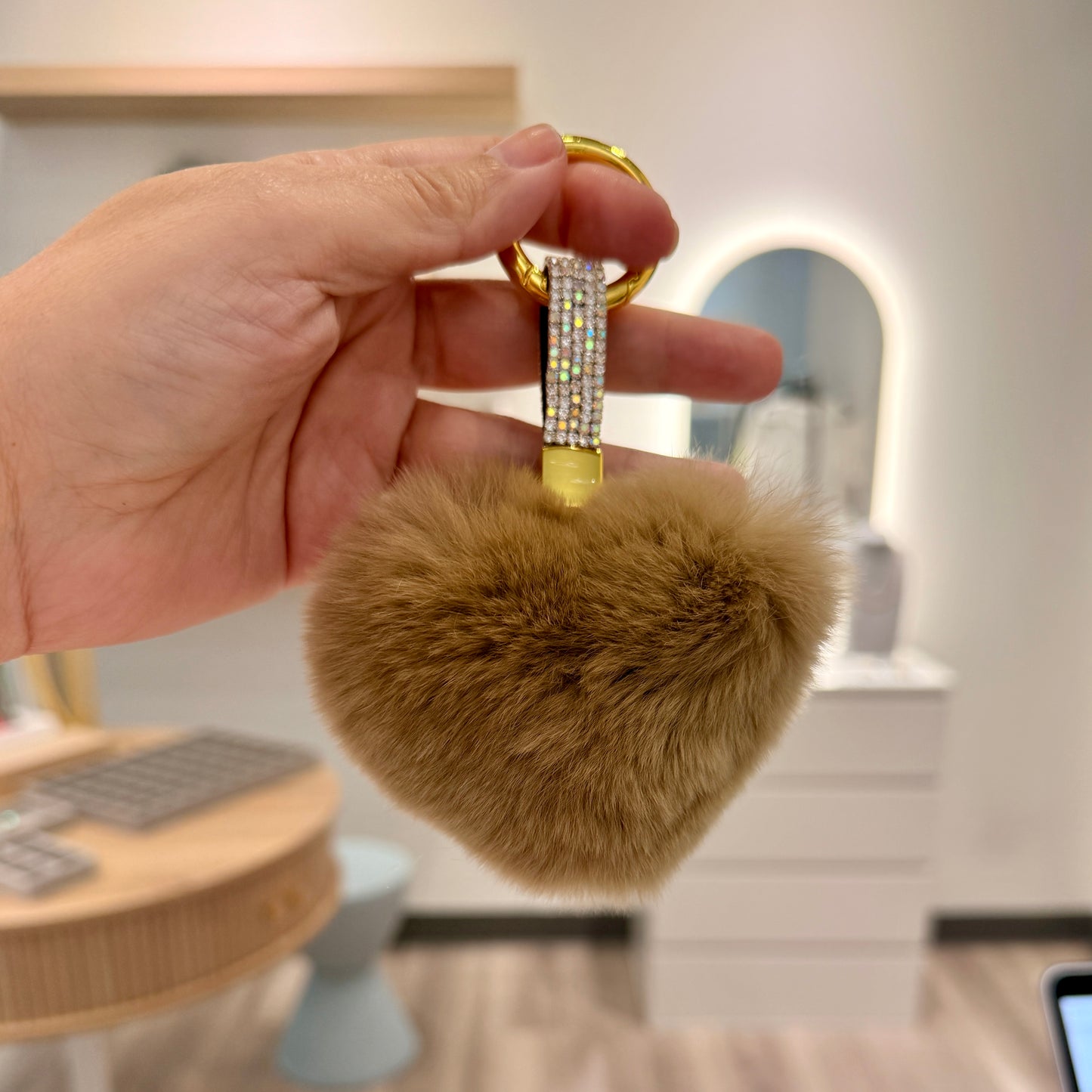 Puffy bag charm