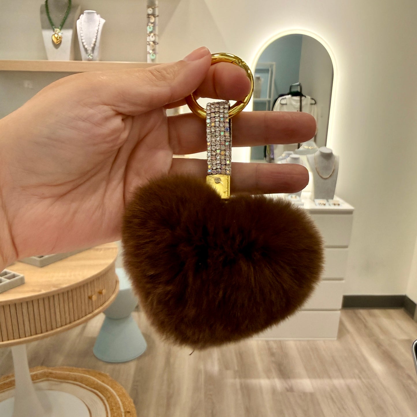 Puffy bag charm