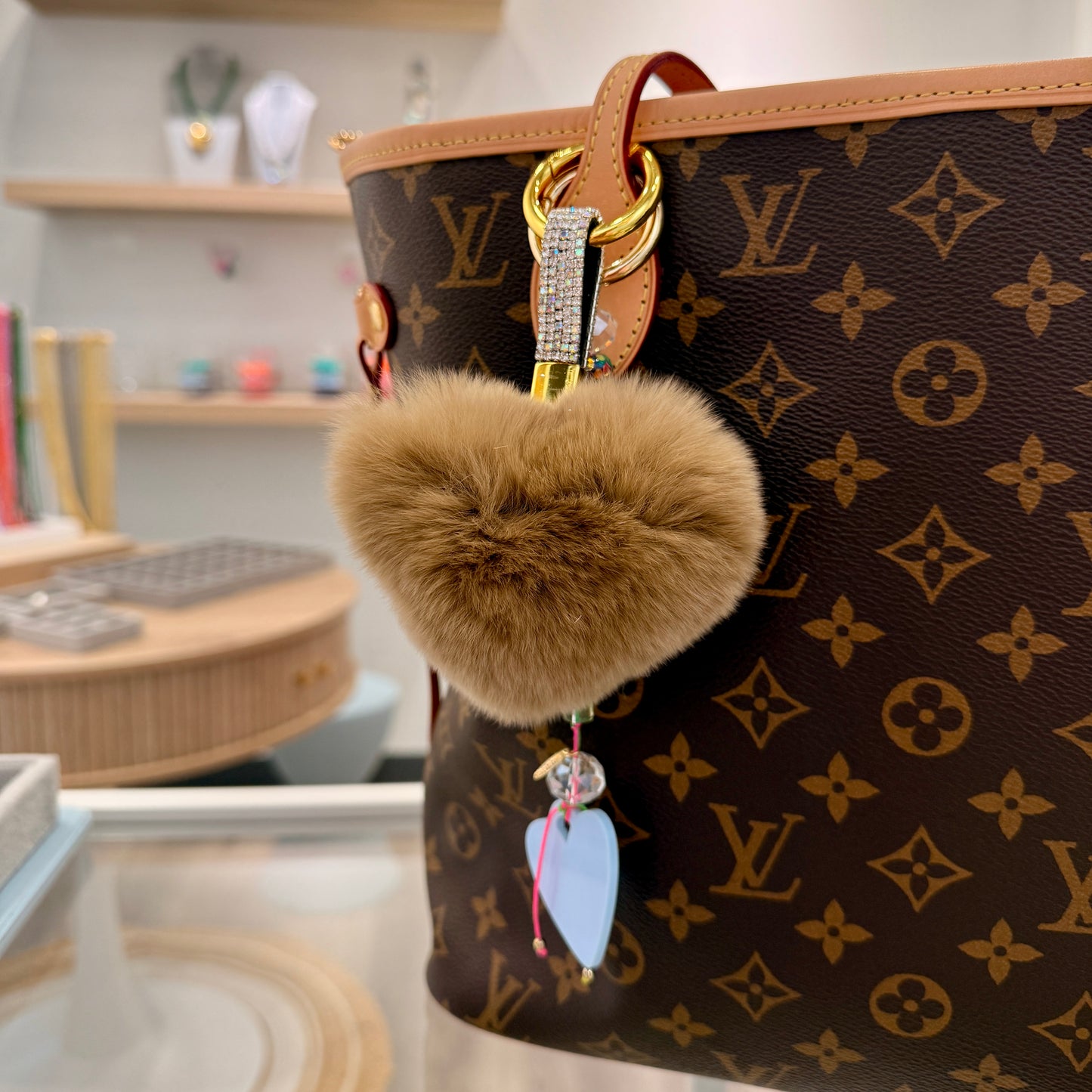 Puffy bag charm