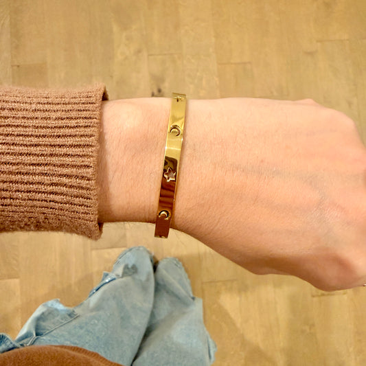 Moon and star bracelet
