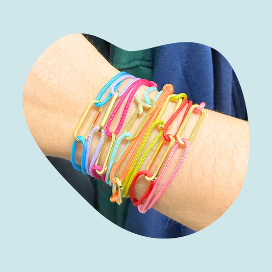 Colored Cord Bracelet (no letter included)
