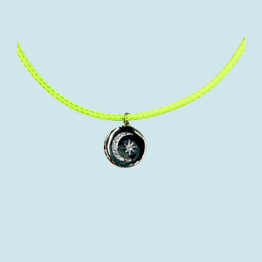 Silver cord necklace