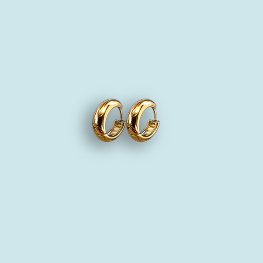 Mini Hoops gold earrings