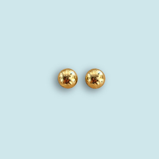 Gold ball earrings