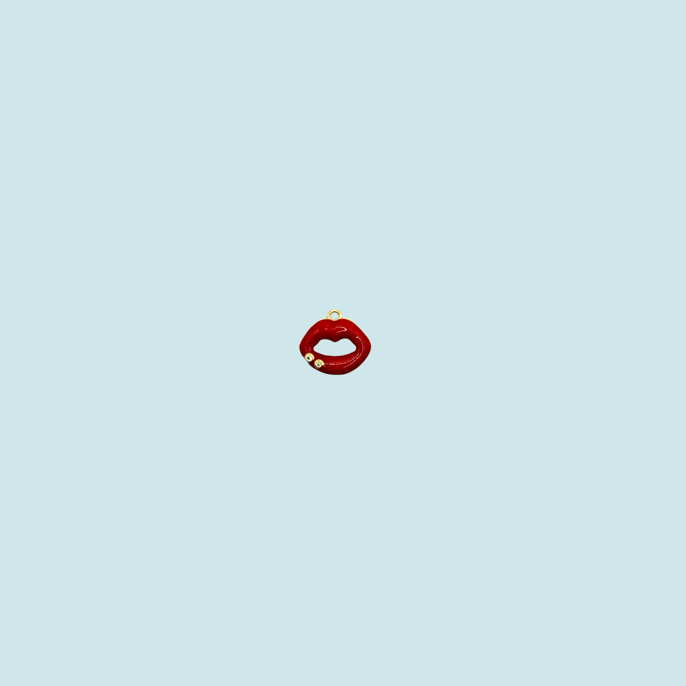 MINI ENAMEL LIPS CHARM