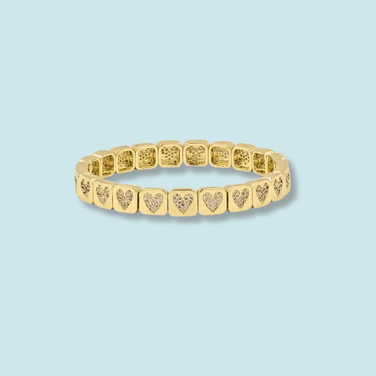 Crystal heart bracelet