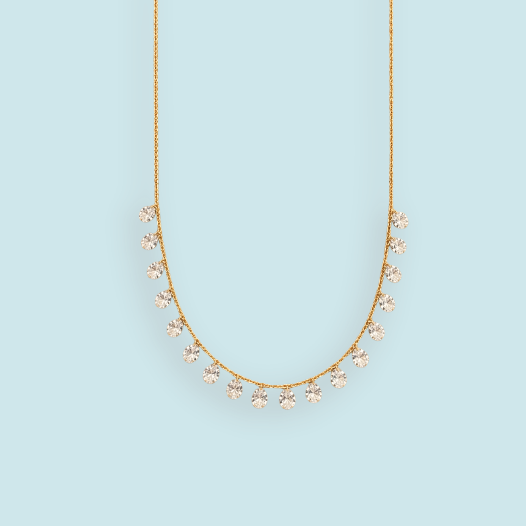 Tiny Clear Crystal Choker