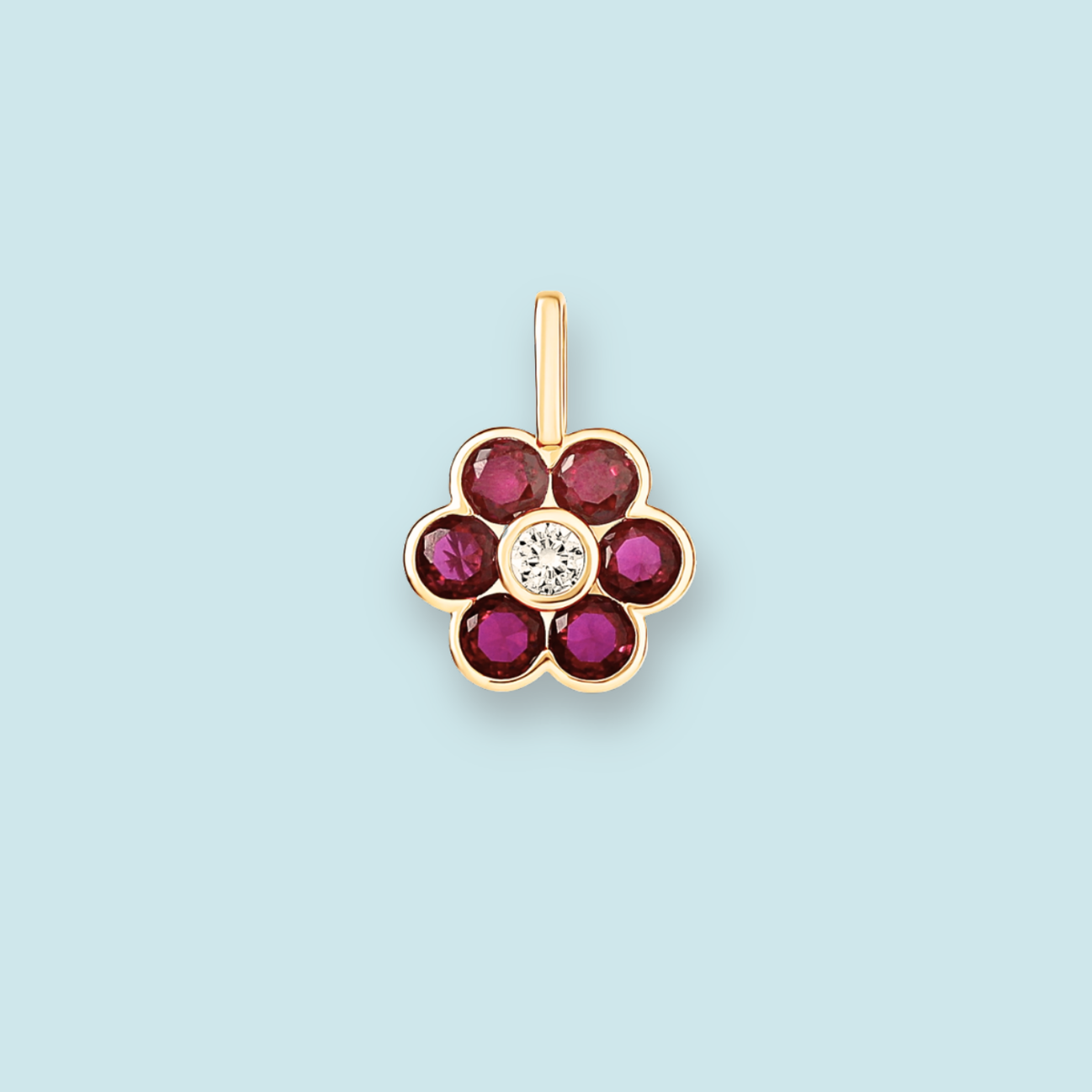 Crystal Flower Charm