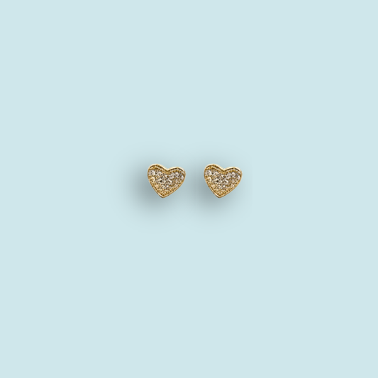 Mini crystal Heart earrings